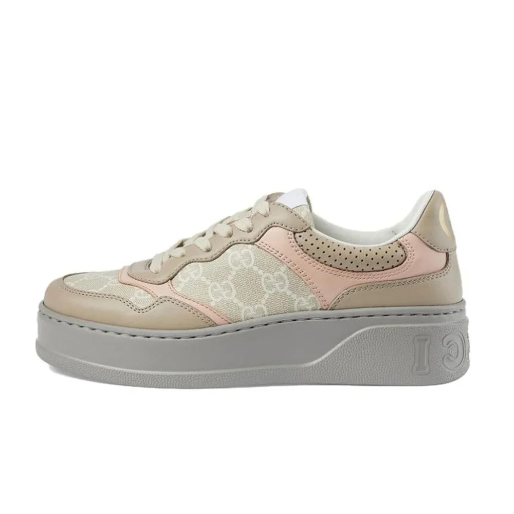 NEW GUCCI GG Logo Supreme Canvas Leather Sneakers Women's EU 41.5 US 11.5 Authen